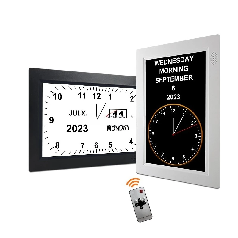 8-Inch LCD watch Wifi Dementia clock with temperature Humidity calendar Weather broadcast