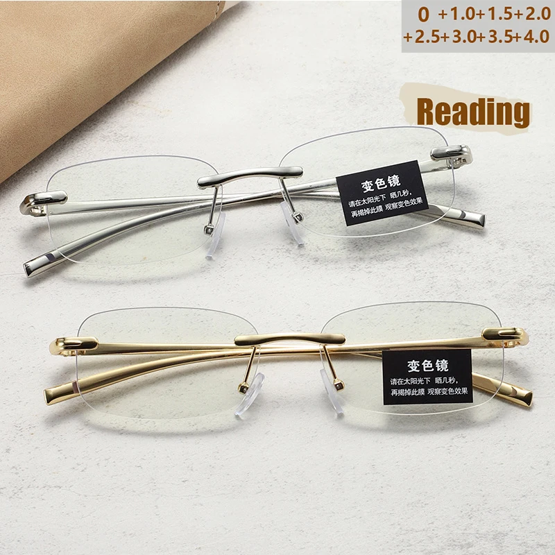 Intelligente photochrome Anti-Blaulicht-Brille für Männer und Frauen mit diamantgeschliffenen Kanten und hochauflösenden flachen Gläsern 3005