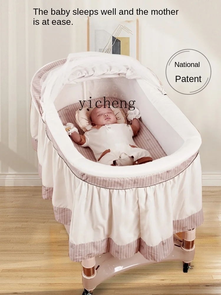 Tqh Babybett bewegliche Stuben wagen Baby wiege Baby Tucking in fantastischen Produkt Smart Electric Shaking bed