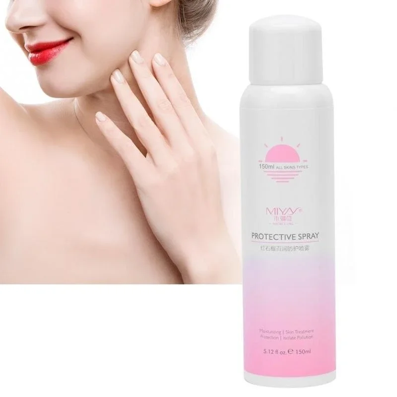 

150mL Skin Protection Sunscreen Spray Pomegranate Essence Beauty Anti-aging Whitening Face Body Sunblock for Women