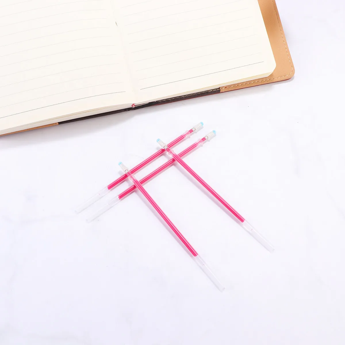 

100Pcs Neutral Heat Elimination Fabric Marking Pens Heat Erasable Quilting Sewing Dressmaking Heated Fade Refill Pens Red