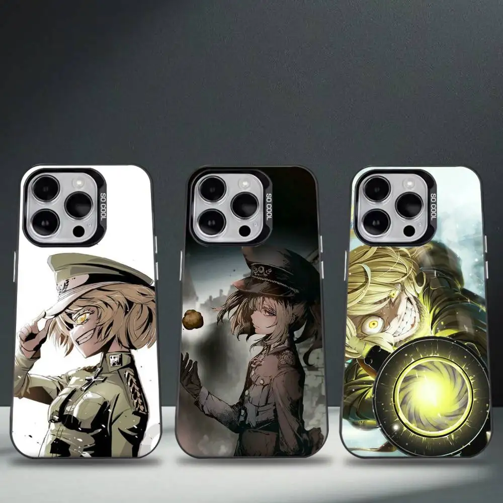 

Saga of Tanya the Evil Phone Case For iPhone 16,15,14,13,12,11,8,7,Pro,Max,Plus,Mini,XS,SE Anti Fall Black Matte Hard