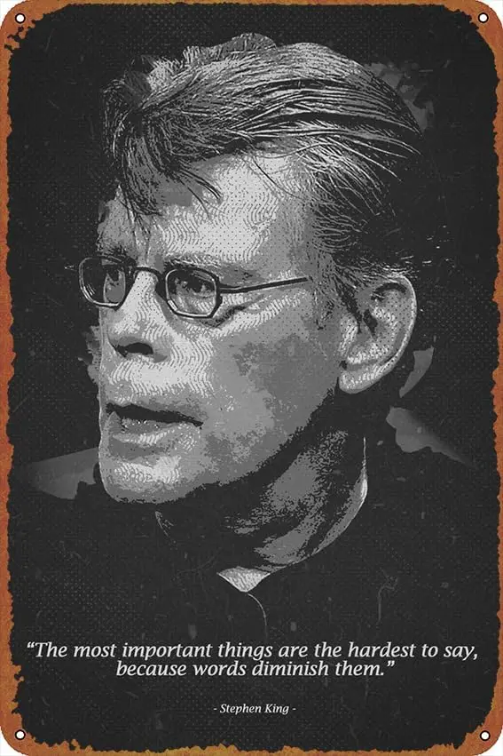 Stephen King Poster Vintage Cute Metal Sign Gift Retro Novelty Cafe Store Garage Tin Signs