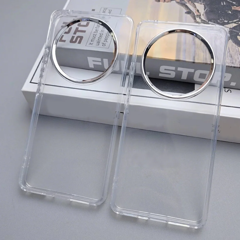 X9B X9 حافظة كروم زر حلقة الكاميرا غطاء شفاف لهاتف Honor X9C X9A سليم مقاوم للصدمات الهاتف Funda Coque Capa