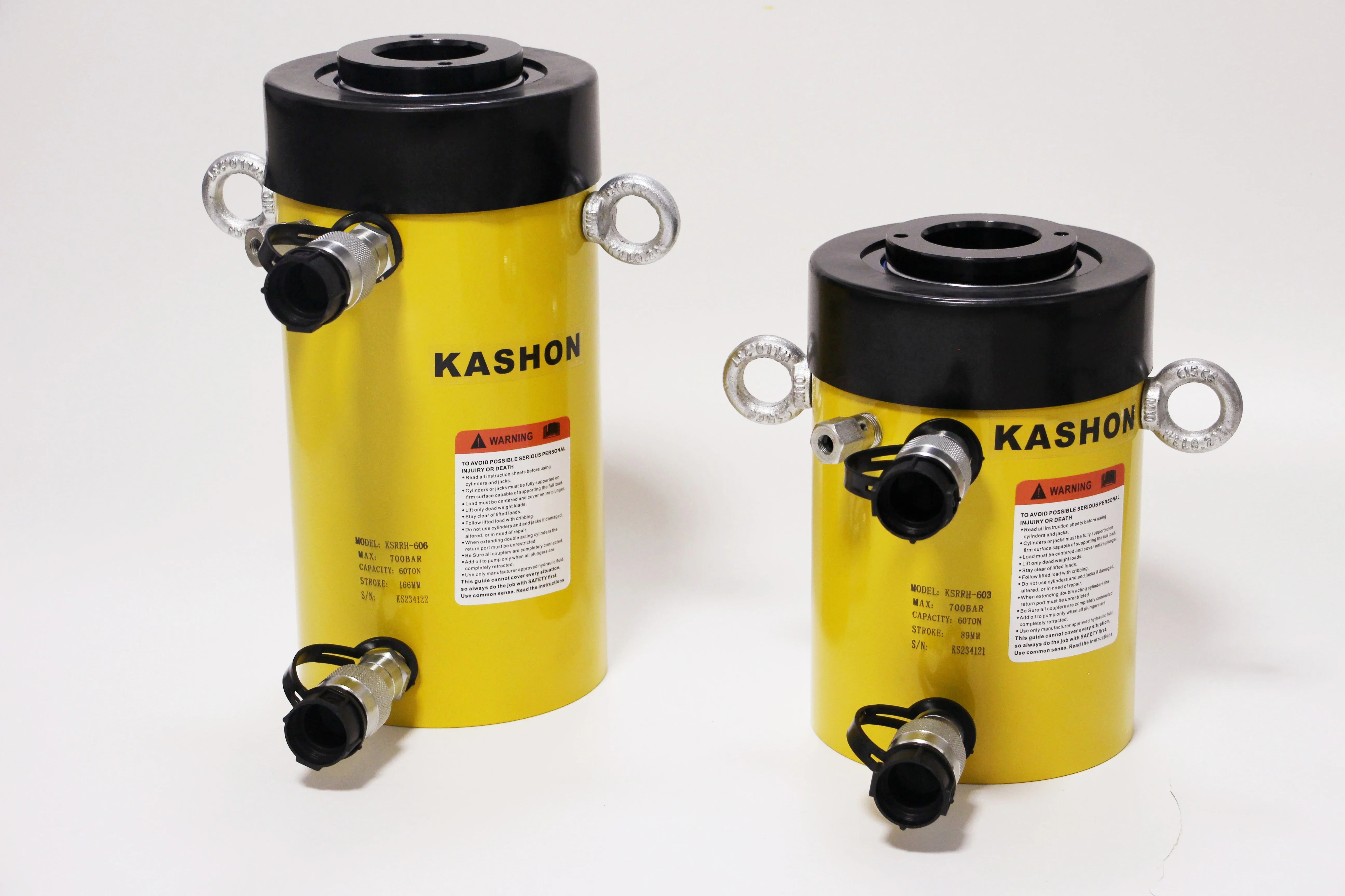 ENERPAC 동급 고성능 60T 스트로크 89mm 더블 액팅 중공 플런저 유압 잭 CE 인증, RRH-603