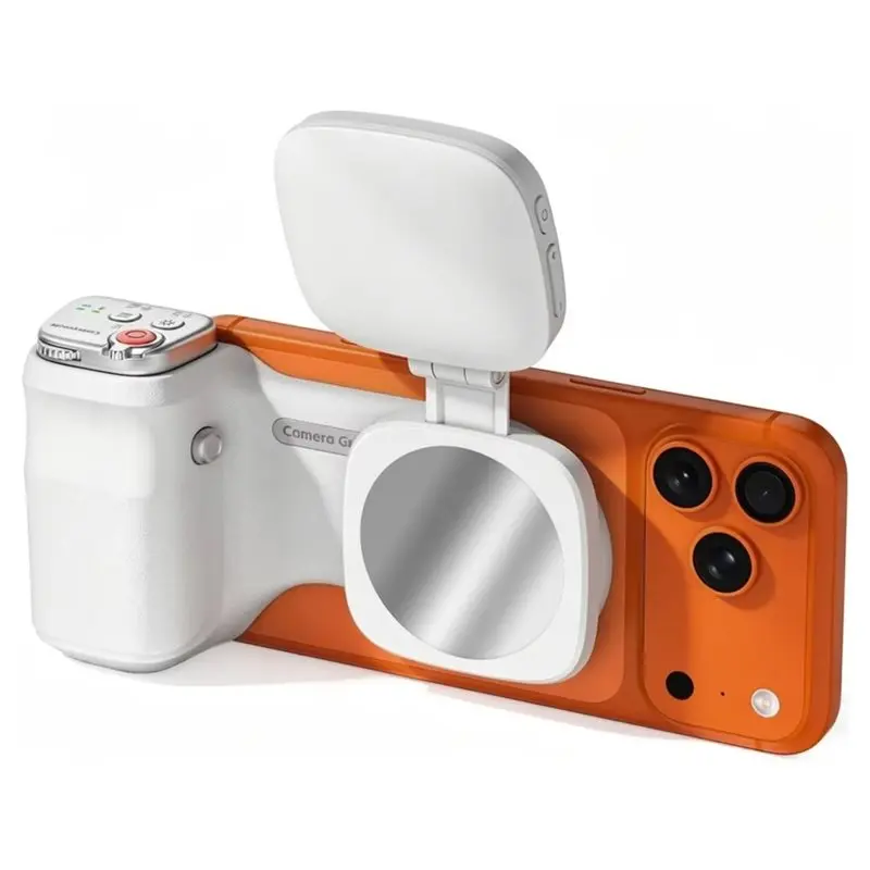 Magnetic Phone Grip With Remote Control Portable Phone Handle Vlog Recording Selfie, Easy One-Hand Operation