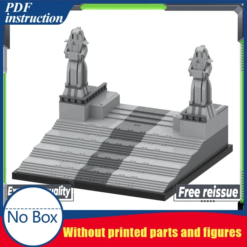 

Модель фильмов со звездами Moc, строительные кирпичи, храмовые входные лестницы, технология, модульные блоки, подарки, рождественские игрушки, наборы «сделай сам», сборка