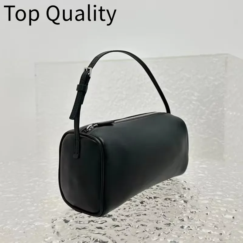 2024 vintage women\'s handbag soft cowhide handbag women\'s business minimalist handbag pencil case mini design