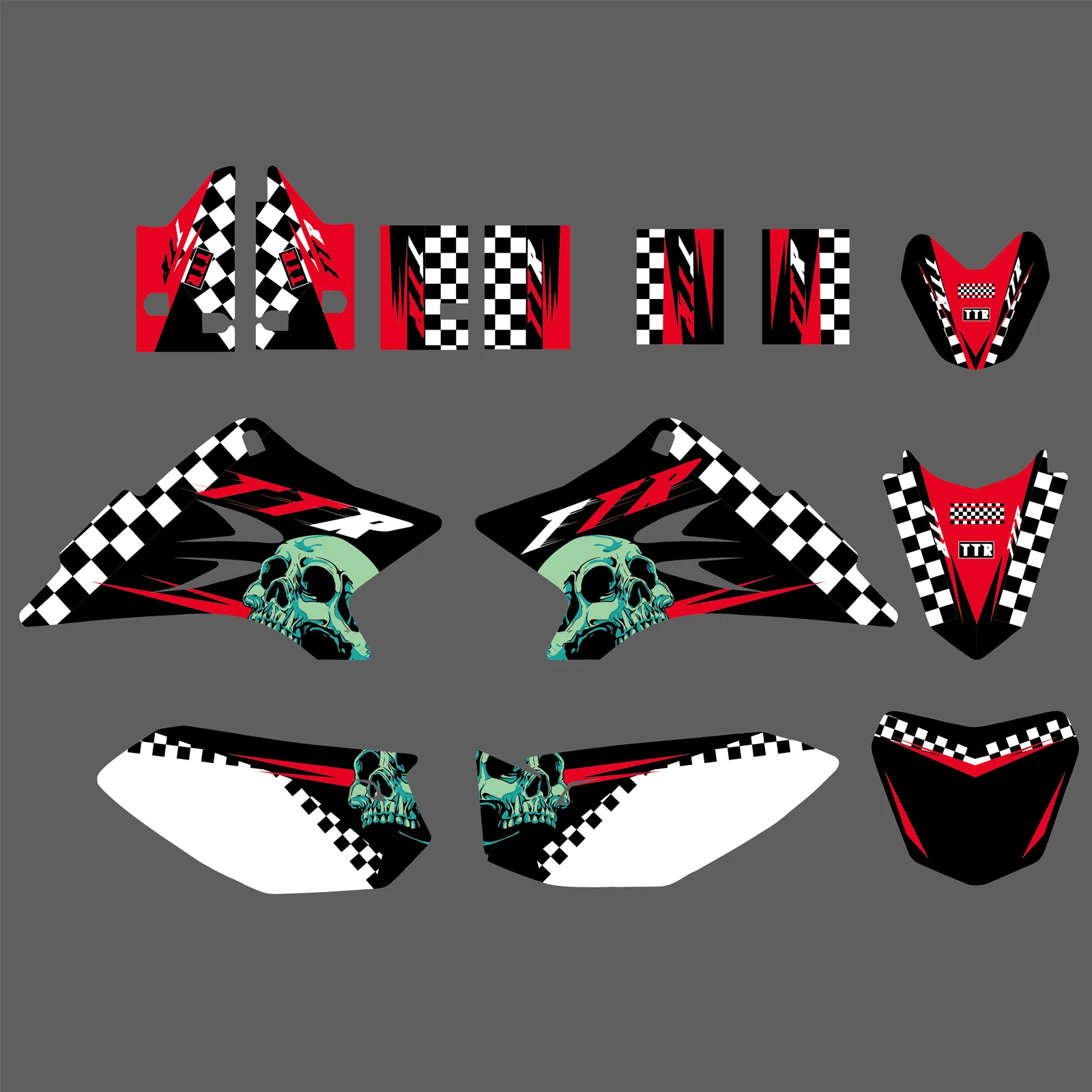 

Motorcycle Full Graphics Background Decals Stickers For YAMAHA TTR50 TTR 50 2006 2007 2008 2009 2010 2011 2012 2013 Customize