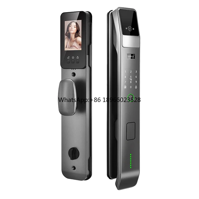 

New Arrival 3D Face Recognition Smart Door Lock Fingerprint Digital Wifi Lock smart with camera Monitor Send to Photo