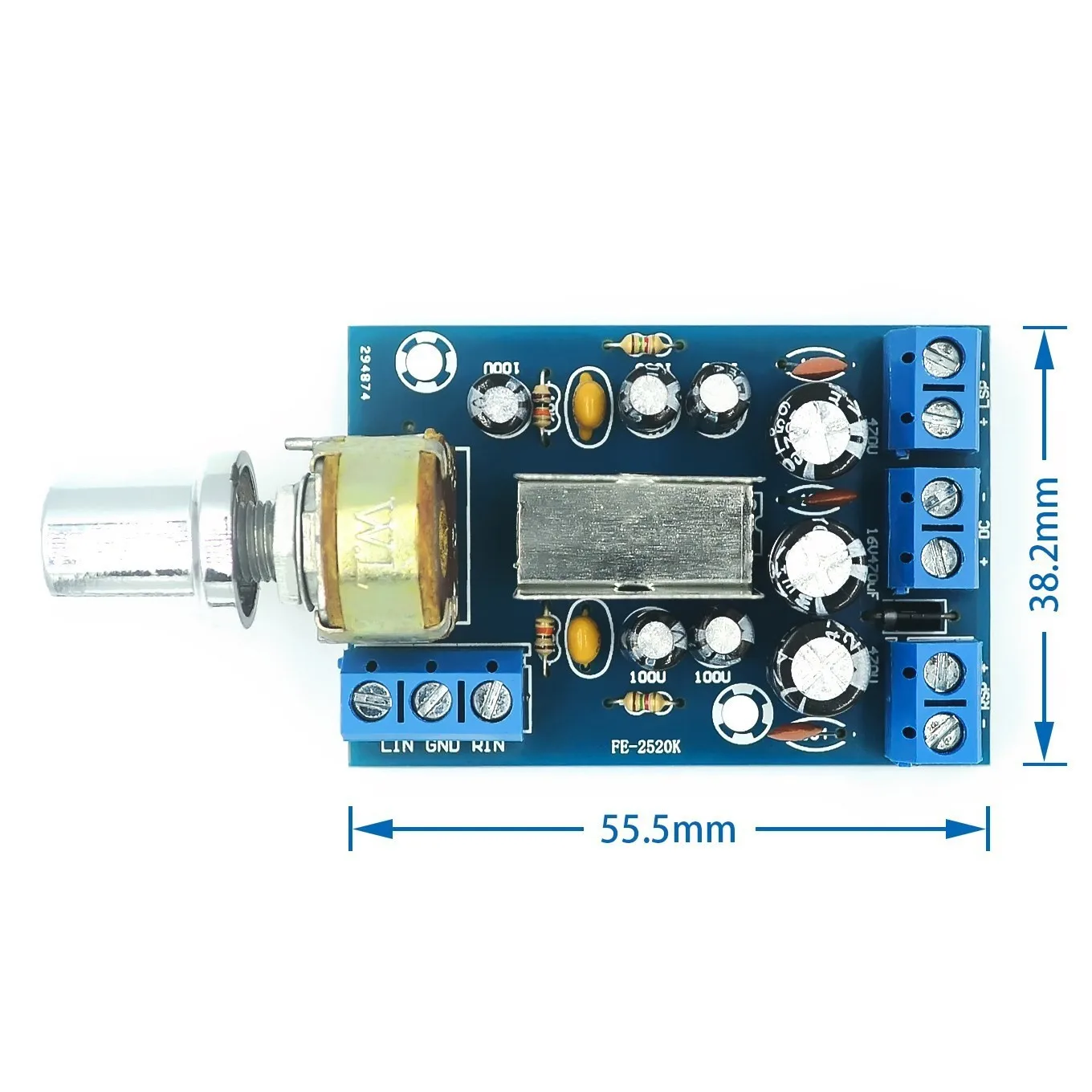 TEA2025B Power Amplifier Audio Board 2.0 Channrl Digital Mini Amplifier Stereo AMP 3Wx2 Home Sound Theatre DC 5-12V AC 5-9V