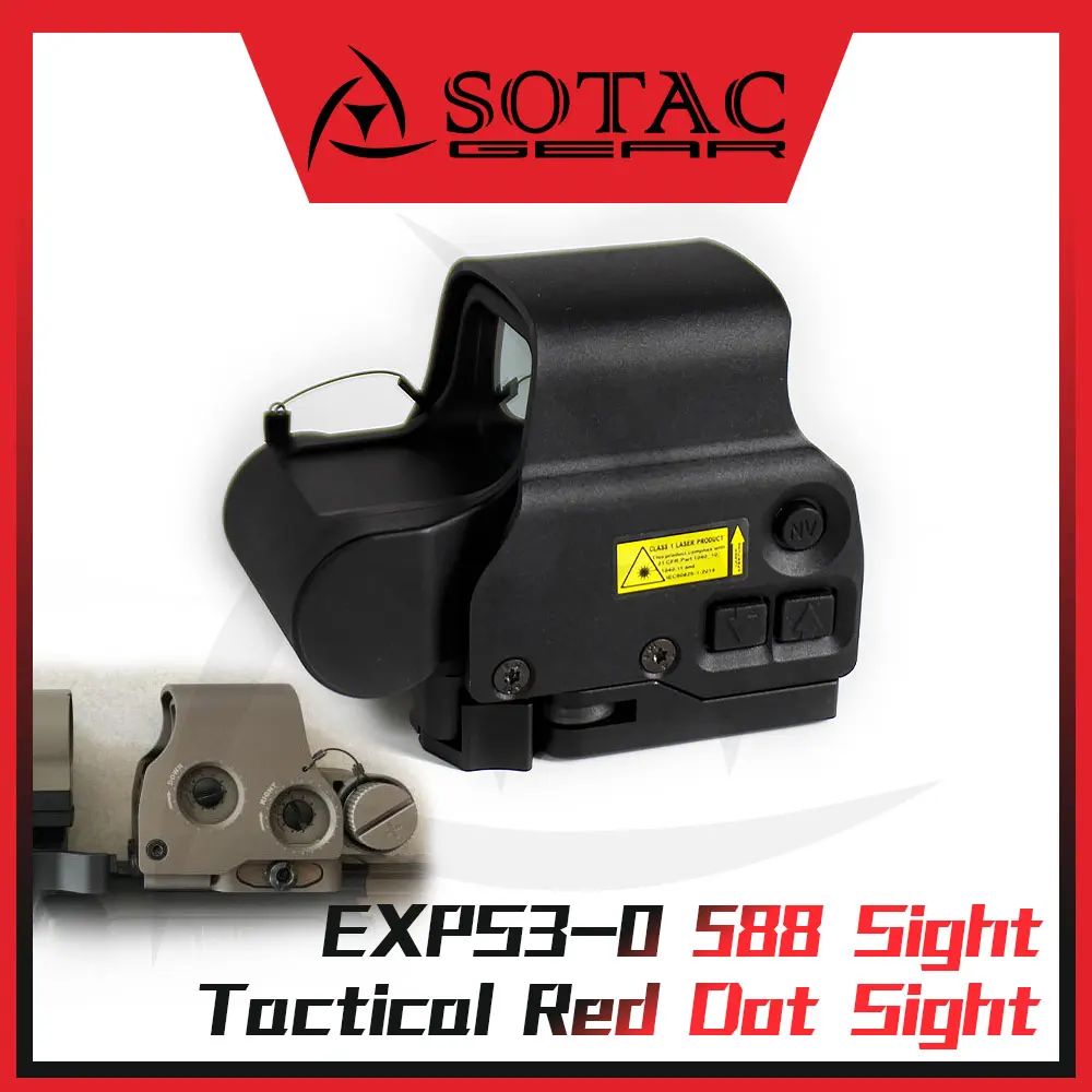 SOTAC EXPS3 NV Function 558 Red Dot Sight Holographic Tactical Optical Scope Original Logo Fit 20MM Rail Mount