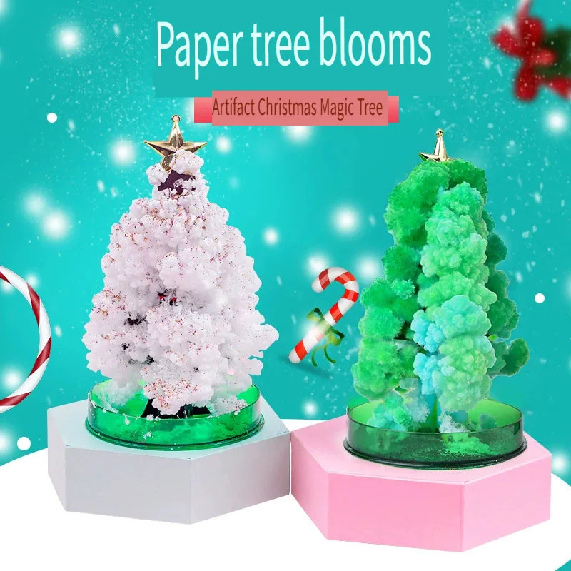 Magically Paper Sakura Crystal Trees Christmas Magic Growing Tree Japan Desktop Cherry Blossom Science Toys Novelty Funny Gift