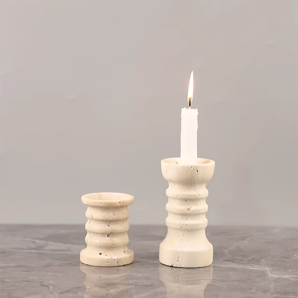Silicone Molds For Concrete candlestick，Cave Stone Surface Candle Holder Art Decoration, Restaurant Home Accessories,DIY Mold