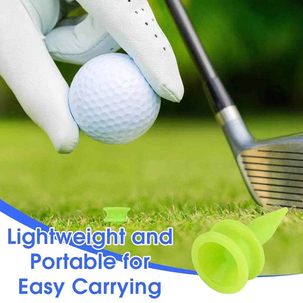 100Pcs/Pack Professional Golf Tees 25MM 0.98' Castle Green Golfer Accessory Plastic Golf Tees Perfect For Teeing The Ball