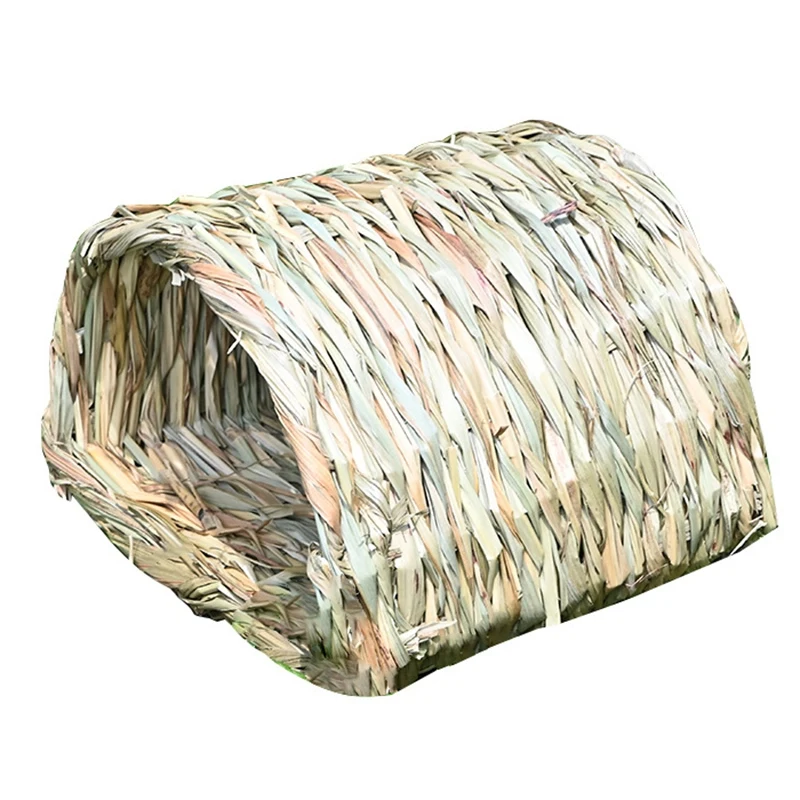 Woven Grass Tunnel, Secret Base For Training,Perfect For Hamsters, Guinea Pigs, Ferrets, Dwarf Rabbits