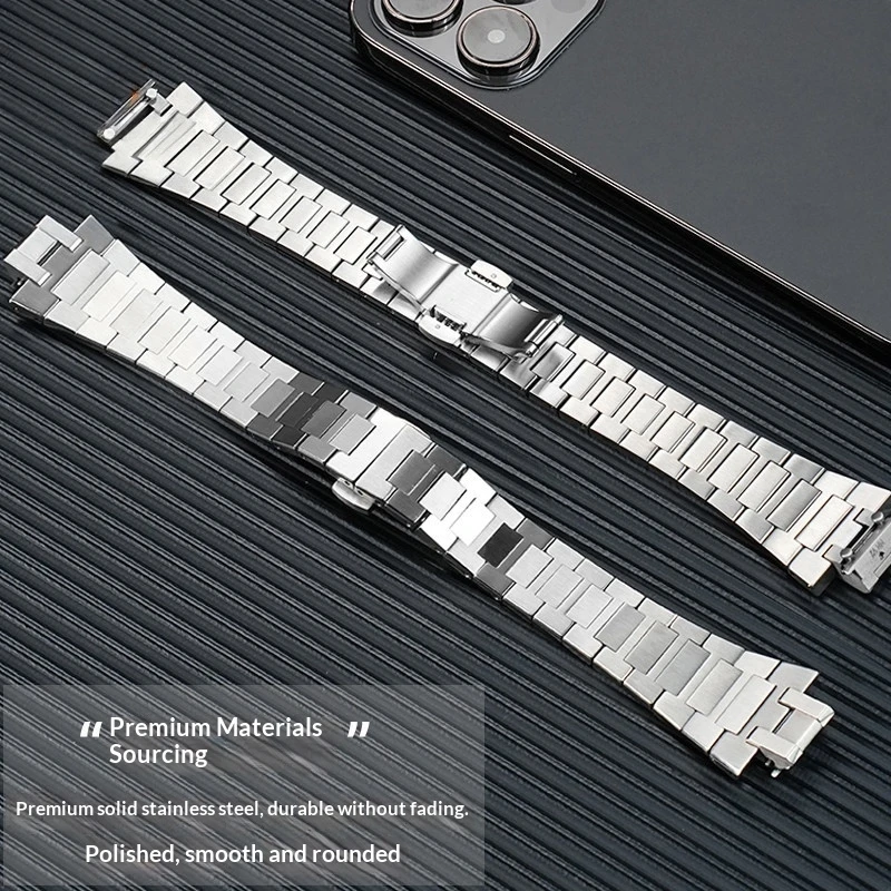 For AIKON series AI6008/6038 AI6007/1108  AI6057 Quick Release High-Quality Stainless Steel Watch Strap In Men's Steel Color