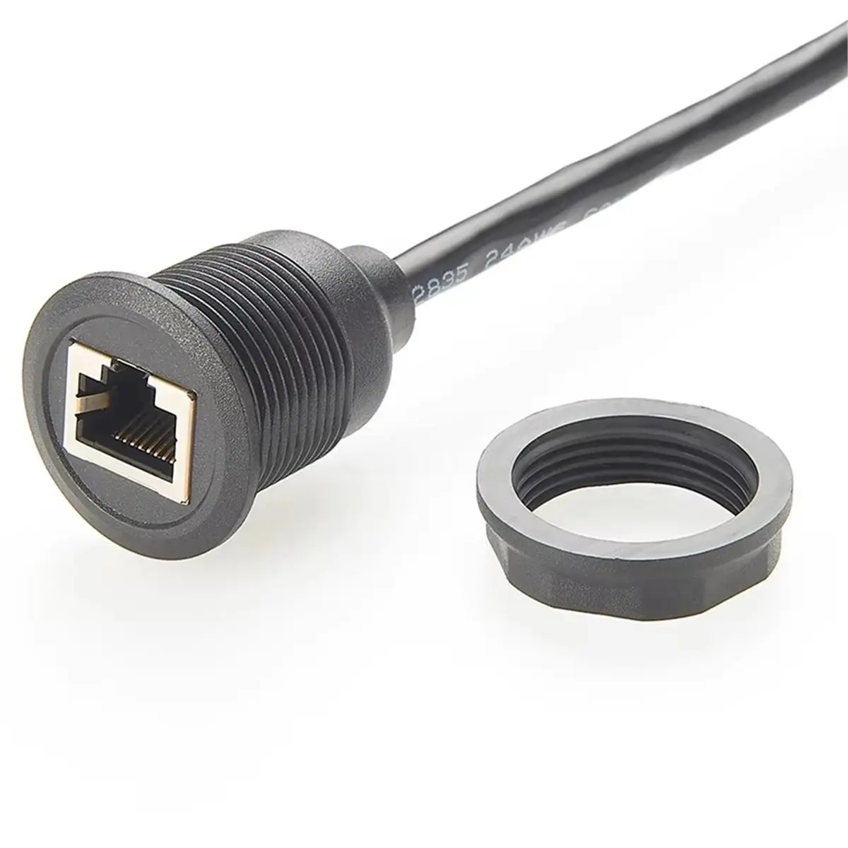 NEW FACTORY~New RJ45 8P8C Male to Female Extension Cable Flush Panel Mount 1Gbps Cat5e Ethernet LAN Network Cable for Stage Ligh