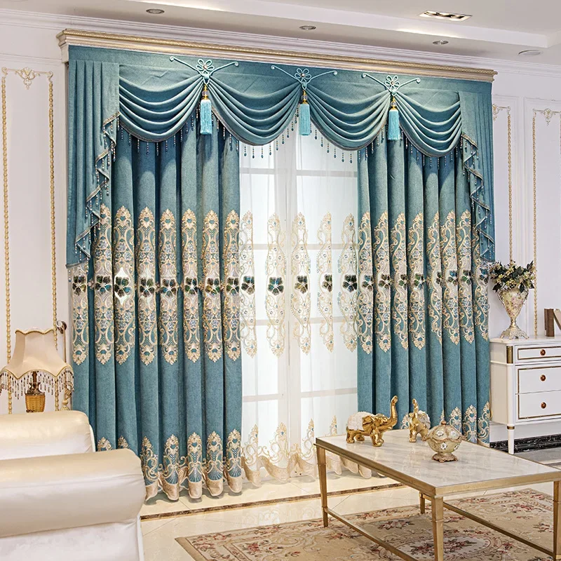 

Finished Products of Small Hollow Embroidered Curtains in Living Room and Bedroom Door Screen Shutter Custom Size White Tulle