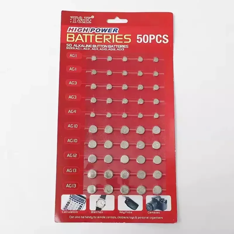 Pilas de botón de 1,5 V y 3V AG1 AG3 AG4 AG10 AG12 AG13 CR2016 CR2025 CR2032 pila de moneda de litio reloj juguetes batería de Control remoto
