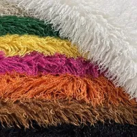 6cm High End Plush Imitation Beach Wool Fur Fabric Lamb Curly Wool Fleece Clothing Decorative Dolls Counter Mats DIY Home Fabric