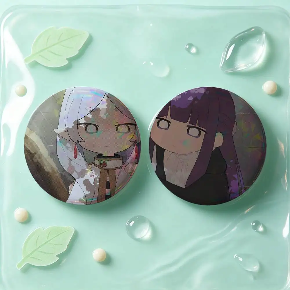 Frieren Fern Anime Characters Badges 25 32 44 58 75 Mm Round Cosplay Pin Bag Decor Fans Collect Friends Gifts Brooch Souvenir