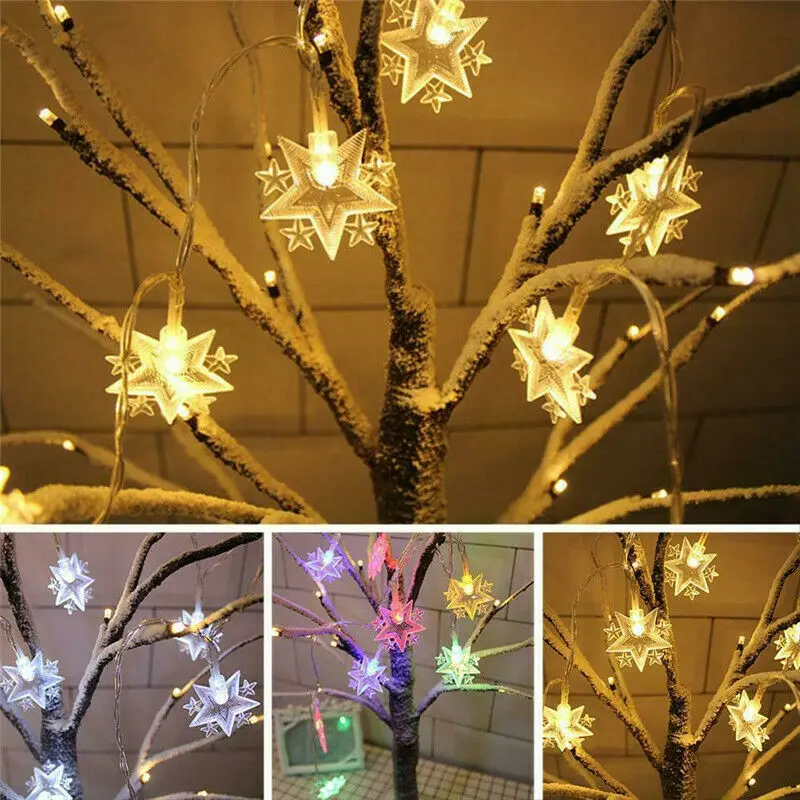10/20 LED String Fairy Lights EID Mubarak Ramadan Muslim Islam Moon Star Decor