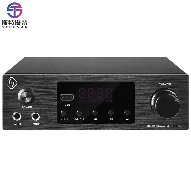 Amplifier Stereo Terintegrasi Mini Kelas D 100W Bertenaga AV-260