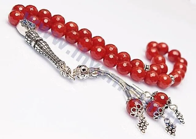 

IQRAH Agate Stone Rosary (925 SETTING SILVER)