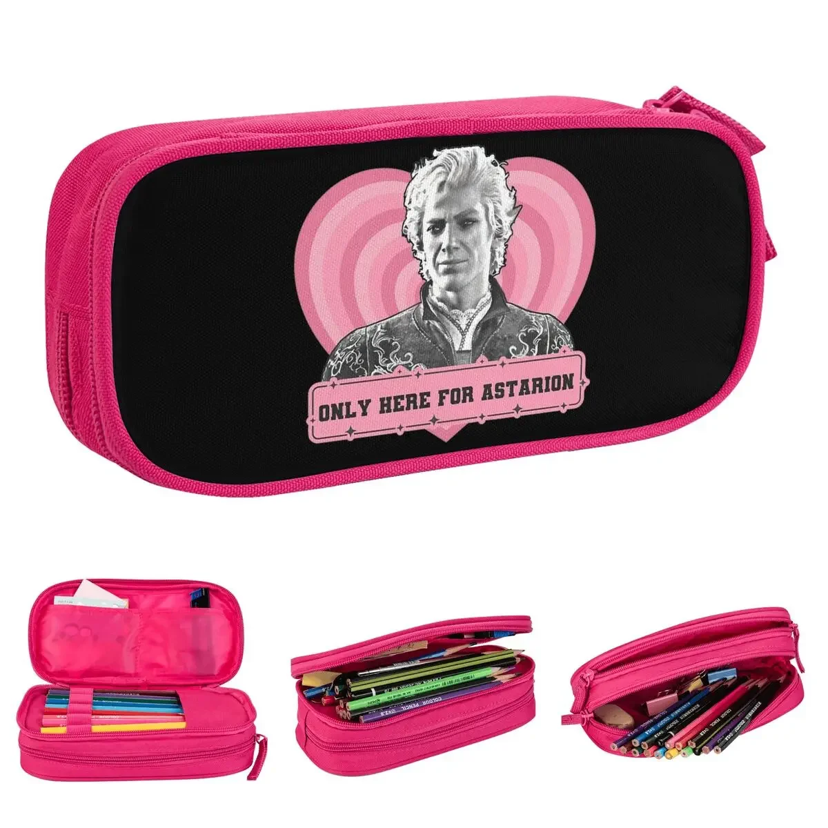 

Fashion Retro Baldur's Gate Astarion Romance Pencil Case Pencilcases Pen Box for Girl Boy Bags Students School Gift Stationery