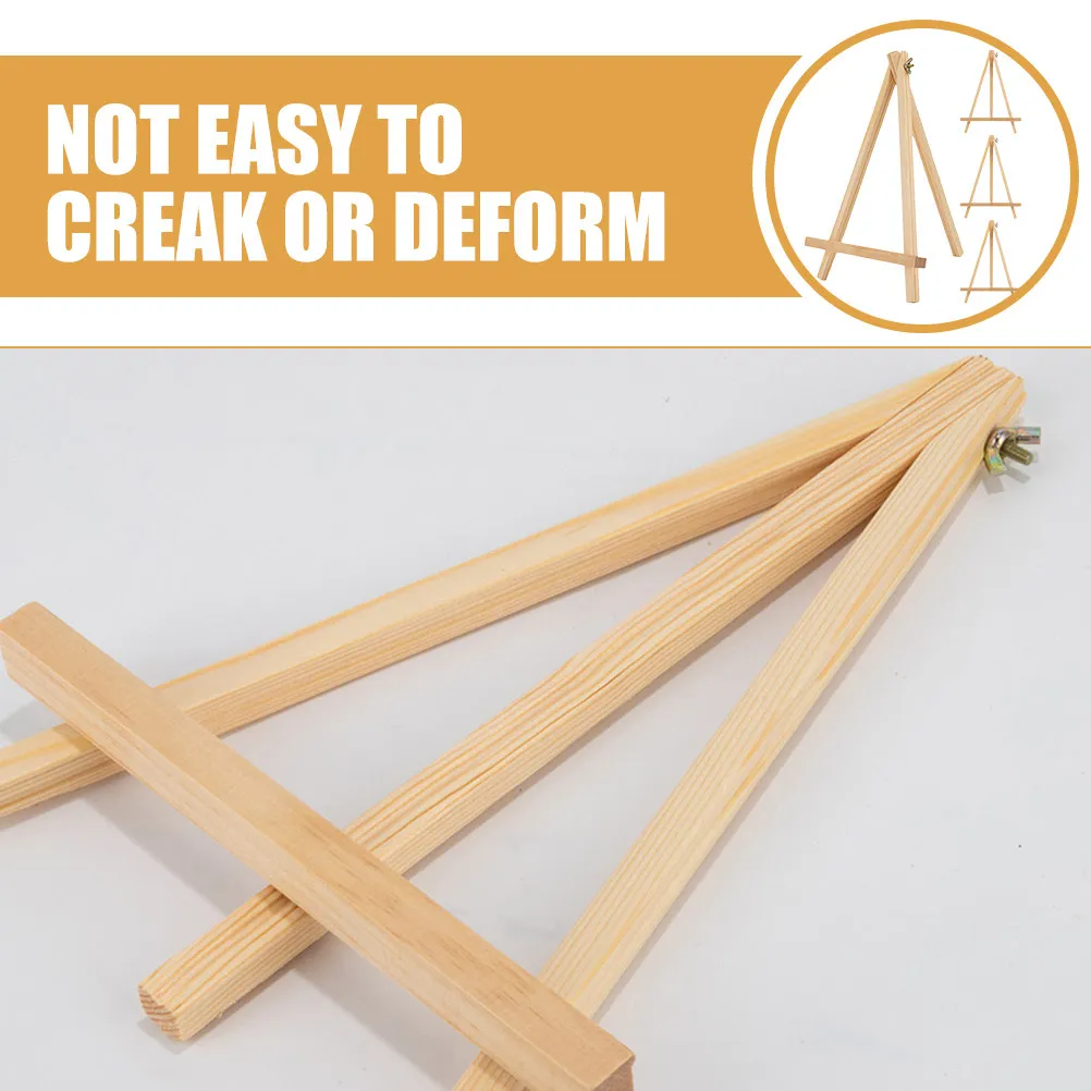 4Pcs Wooden Painting Easel Set Tabletop Tripod Display Stand for Artists Students Art Crafts Photos Canvas Sketching