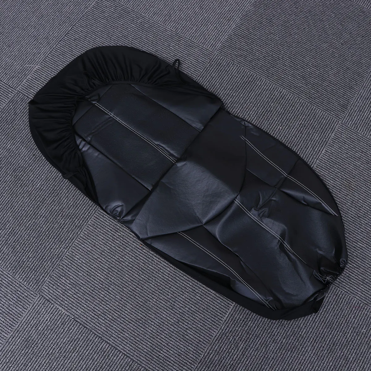 

2pcs Front Pu Car Seat Covers Black Durable Scratch Resistant Odorless Universal Fit Easy Install Seats