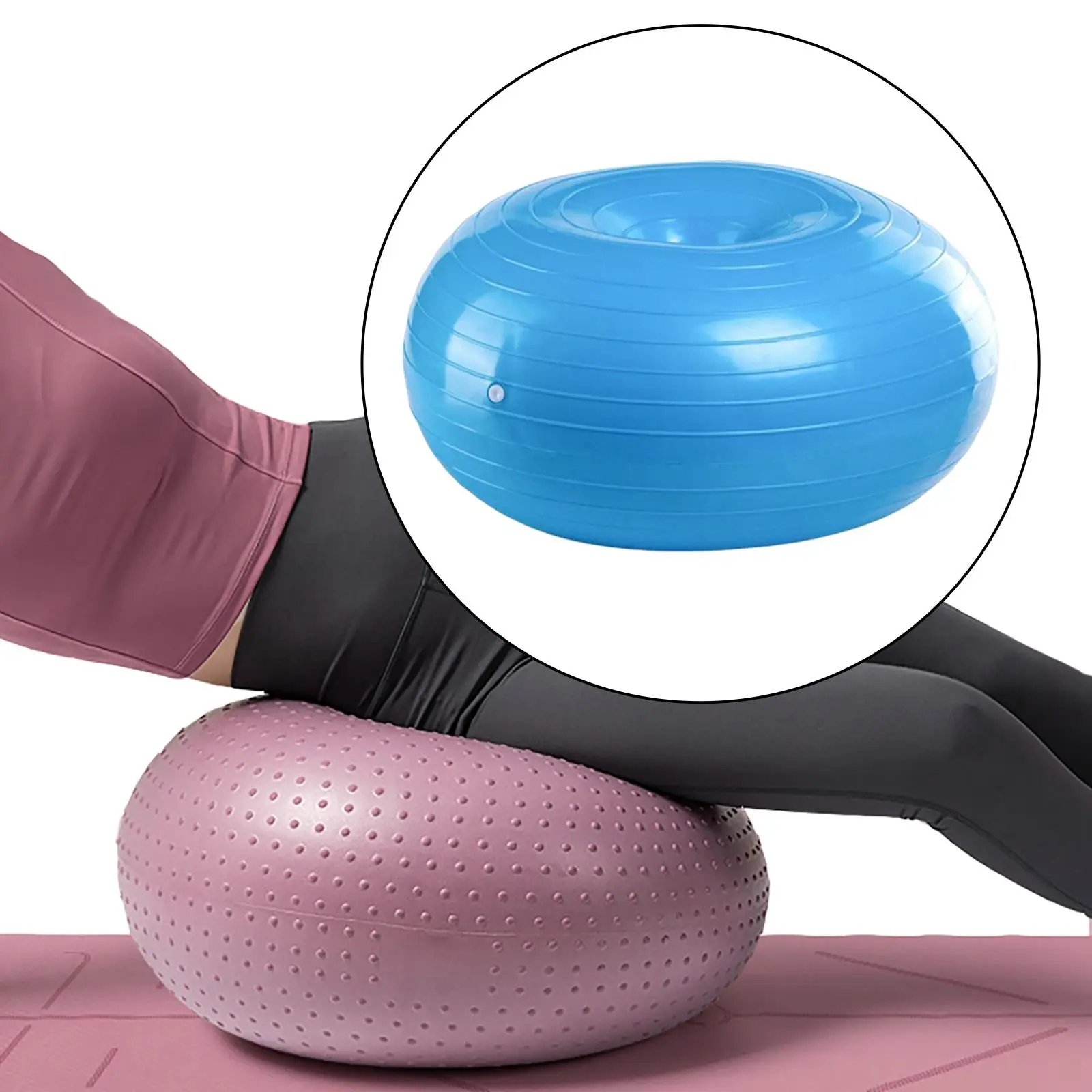 Fitness Ball Support Rhythmic Strength Yoga Ball Pilates Donut Balance for Training Home