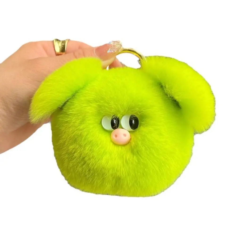 Simpatico pelo di coniglio palla di peluche portachiavi lontra coniglio gingillo peluche portachiavi di pelo di coniglio ins cartone animato animale ragazza ragazzo regalo