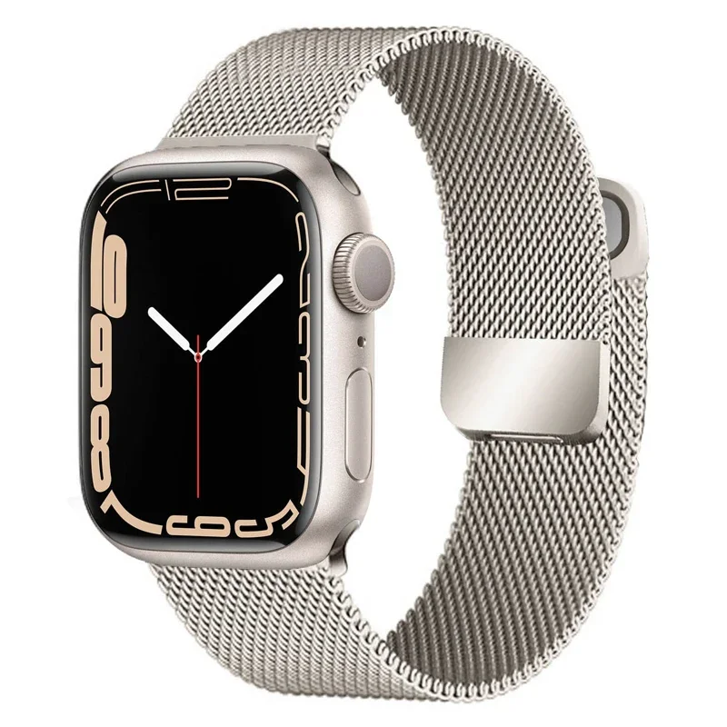 Pulseira para apple watch band 10 46mm 44mm 45mm 41mm 49mm 42mm 40mm 45mm pulseira milanesa iwatch série 9 7 8 4 5 6 se ultra2