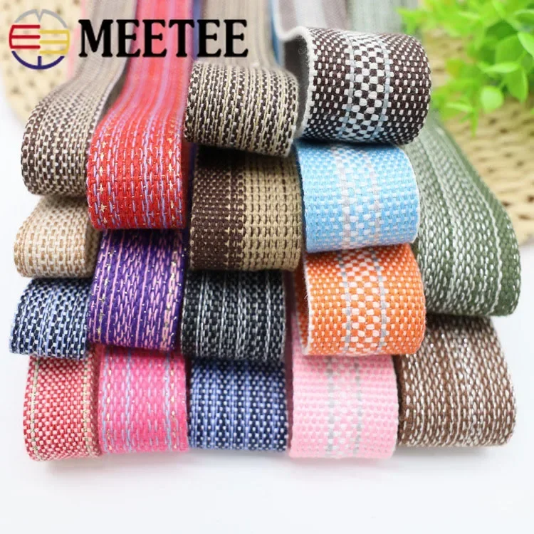 5/10Meters 20-34mm Polyester Jacquard Webbing Cotton Tape Shoulder Bag Strap Shoes Ribbon Backpack Clothing Sewing Accessories