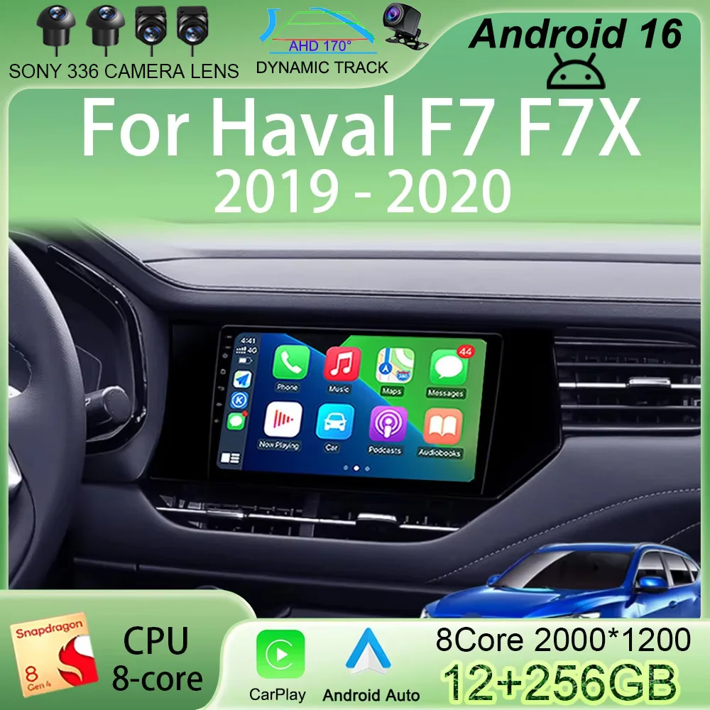 

Автомагнитола Android 16 с Carplay Auto для Haval F7 F7X 2019-2020, мультимедийный видеоплеер, навигация GPS, 8-ядерный процессор, WiFi+4G, DSP, стерео, Bluetooth