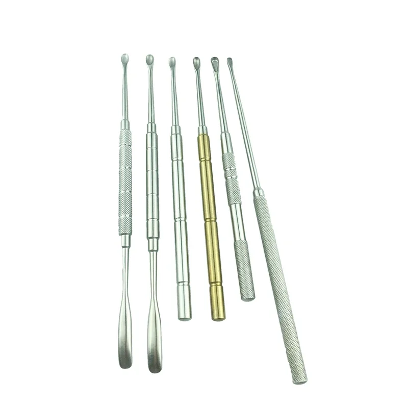 Espátula nasal para cirúrgicos cirúrgicos, ponta dupla, osso nasal, cirurgia plástica cosmética, instrumento cirúrgico, espátula inoxidável