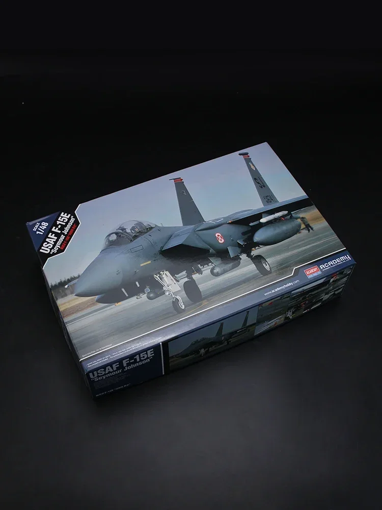 1/48 Academy Model 12295 USAF F-15E Seymour Johnson Fighter assembly aircraft  Scale Model Kit