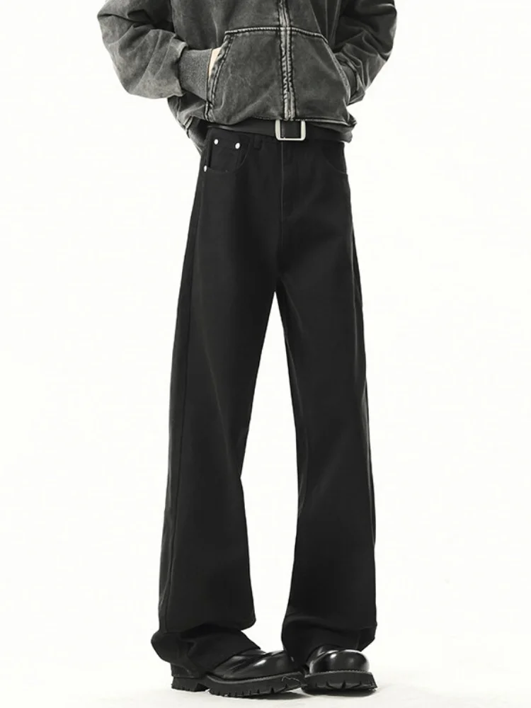 

Мужские джинсы Bla Retro Simple Sle, весенние, модные, с высокой талией, прямые, износостойкие, свободного кроя