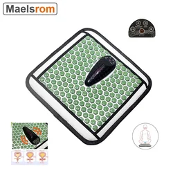 Buttock Muscle Pelvic Floor Massage Pad Infrared Heated Jade Mat Tourmaline Thermal Seat Pad Amethyst Mattress Good For Health