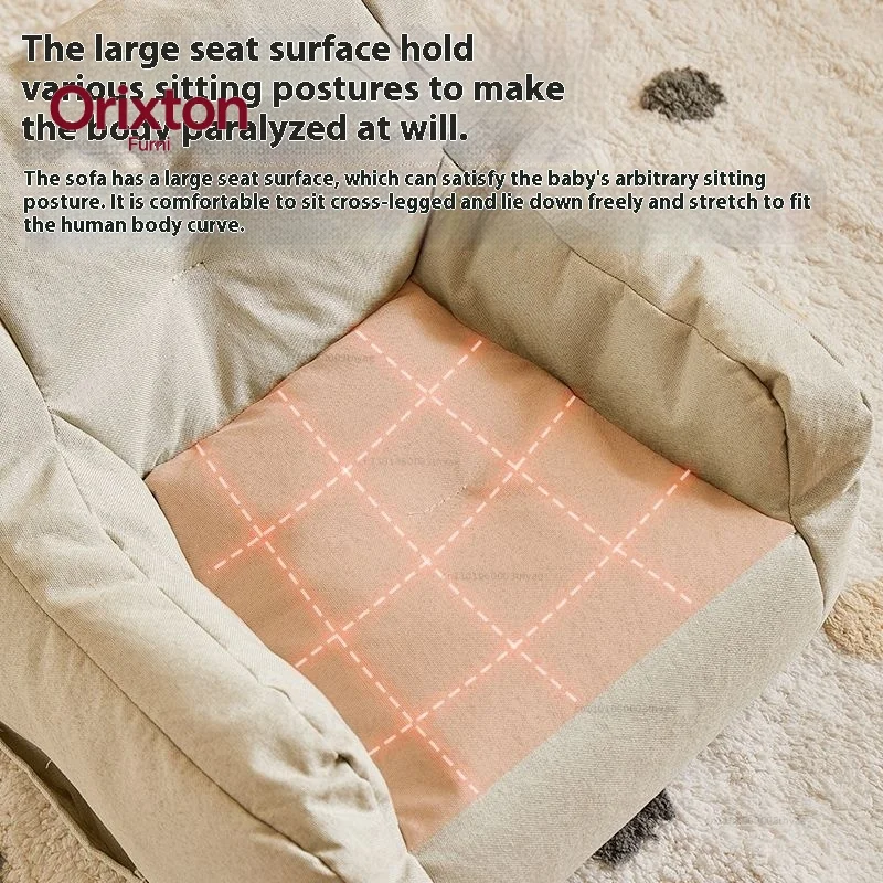 Solid Color Sofa Chair Cartoon Seat Children Sofa Lazy Cat Bean Bag Environ Mentally Friendly Portable Sofa