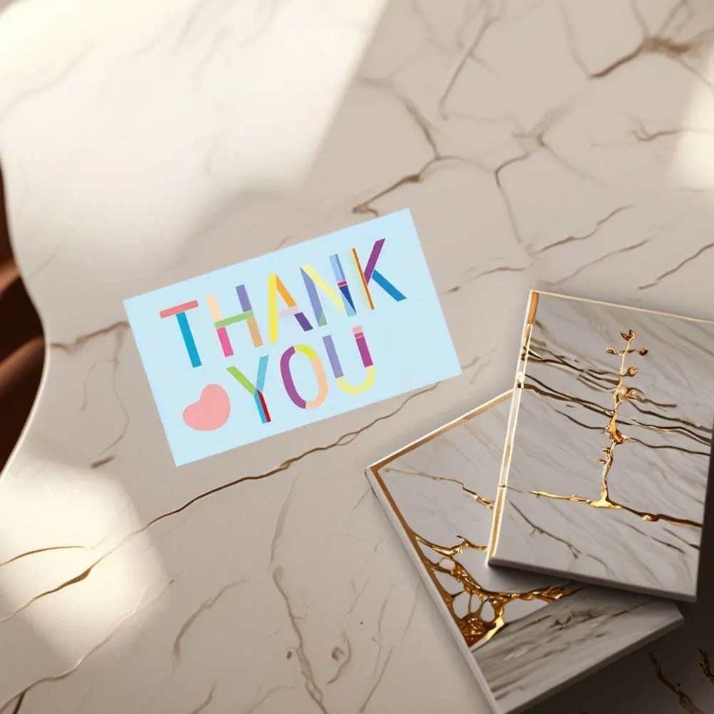 

300 Pcs Thank You Card Baby Sprinkle Ice Cream Cards Blank Paper Bulk with Envelopes