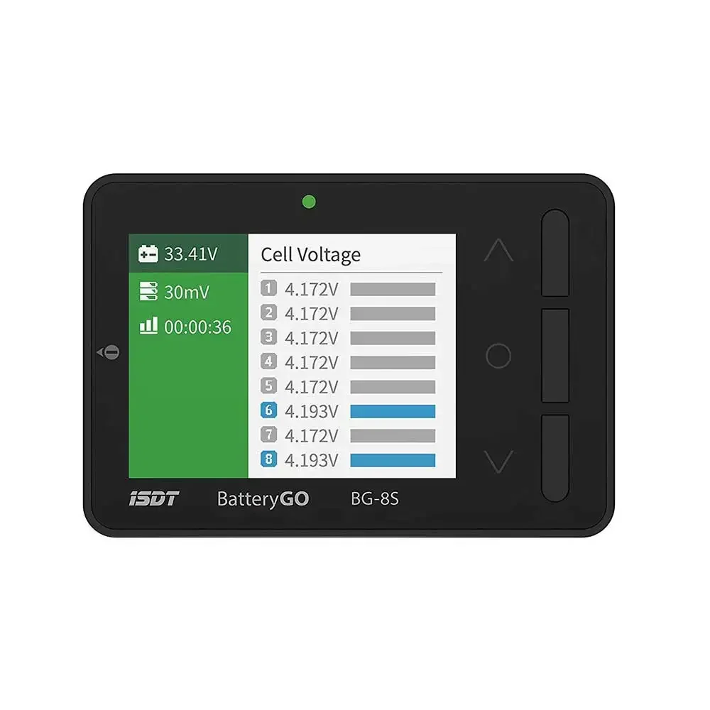 ISDT BG-8S Digital Battery Tester Balancer LCD Display Capacity Checker Support LiPo LiFe RC FPV Model Battery