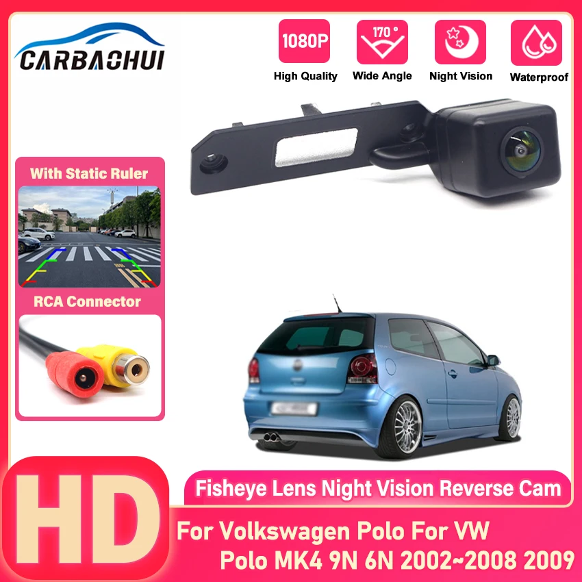 HD Night Vision Rear View Camera For Volkswagen Polo For VW Polo MK4 9N 6N 2002~2008 2009 Backup Camera License Plate Camera