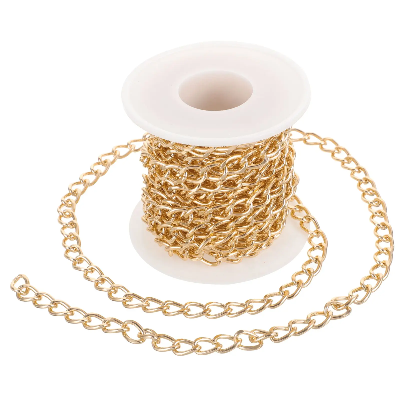 

Metal Chain Link Necklace Making Supplies DIY Jewelry Kits for Adults Women Golden Color Metal Chains Accessories
