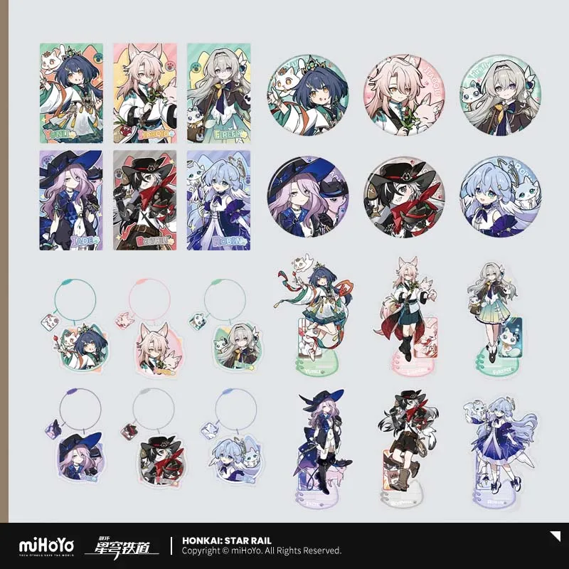 Sunsyea Honkai Star Rail Official Merch miHoYo Original Authentic XBDMM 5 Series Acrylic Stand Badge Card Keychain Robin