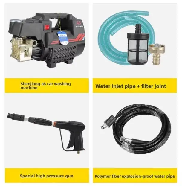 High Power Portable Automatic High Pressure Water Pump, Household Car Washing Cleaning Machine