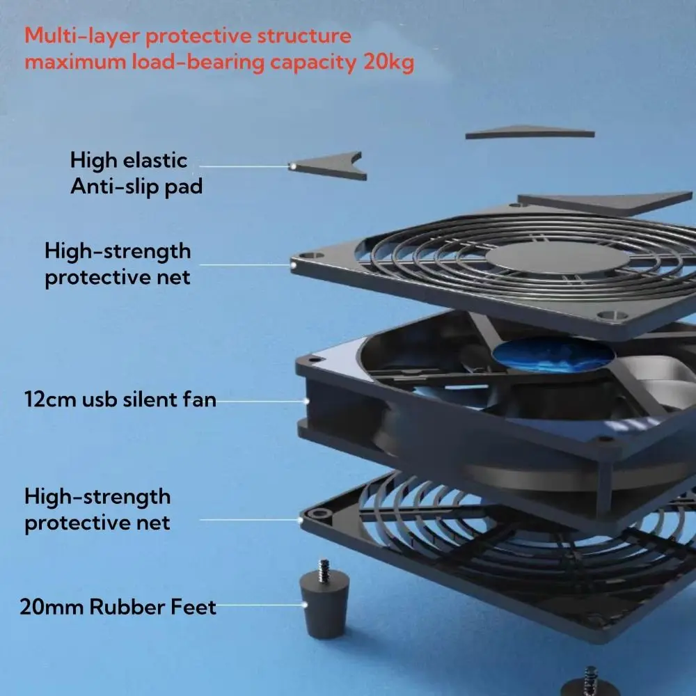 Professional USB Powered Electronic Cooling Fan DC 5V Dual Fan Computer PC Fan Mute 80CM Cable Modem Router Cooler DVR TV Box