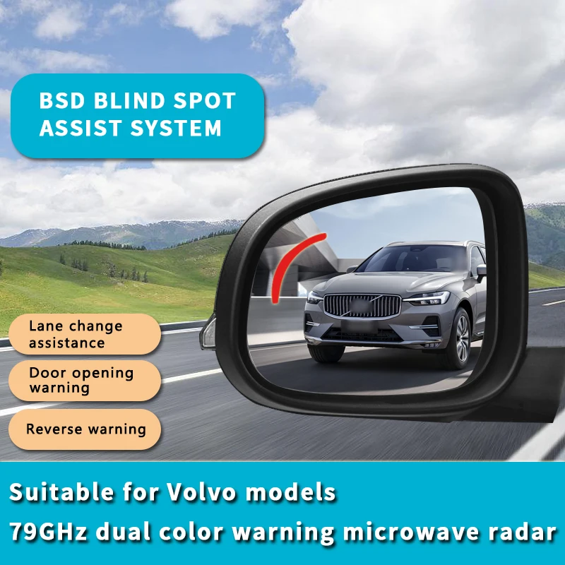 

For Volvo XC90 XC40 XC60 S60 S90 V90 BSD Blind Spot Monitoring Blind Spot System Parallel Auxiliary Warning BSM BSA blind area